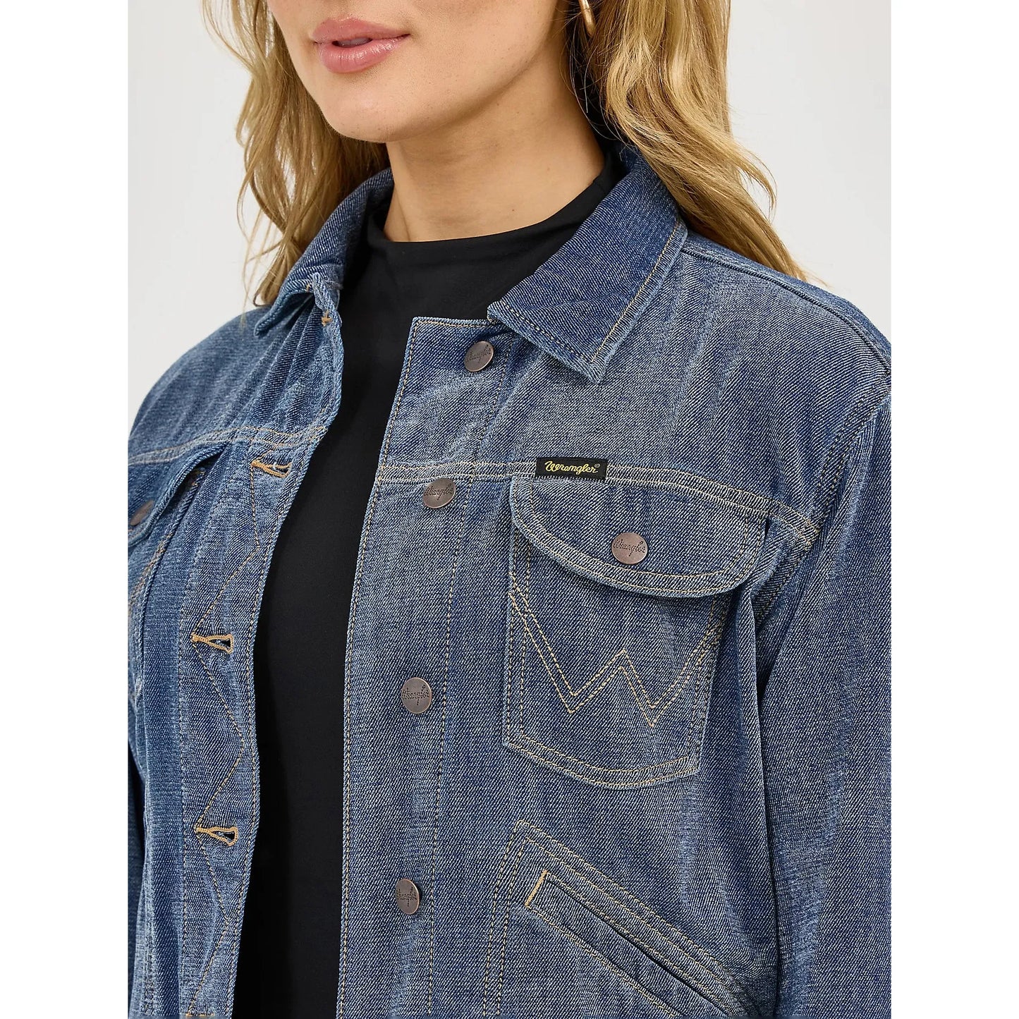 Wrangler Women's Airy Denim Jacket- Blue
