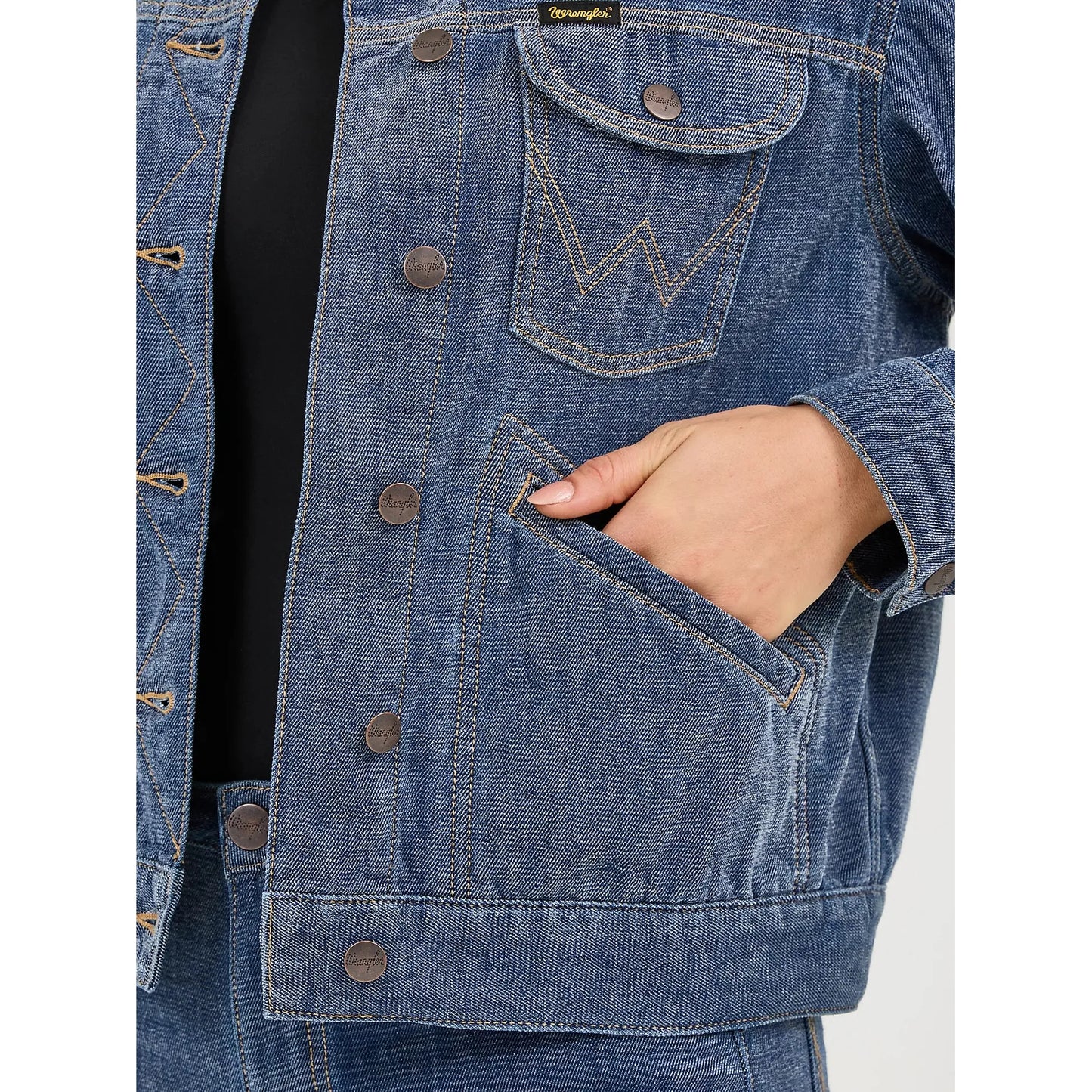 Wrangler Women's Airy Denim Jacket- Blue