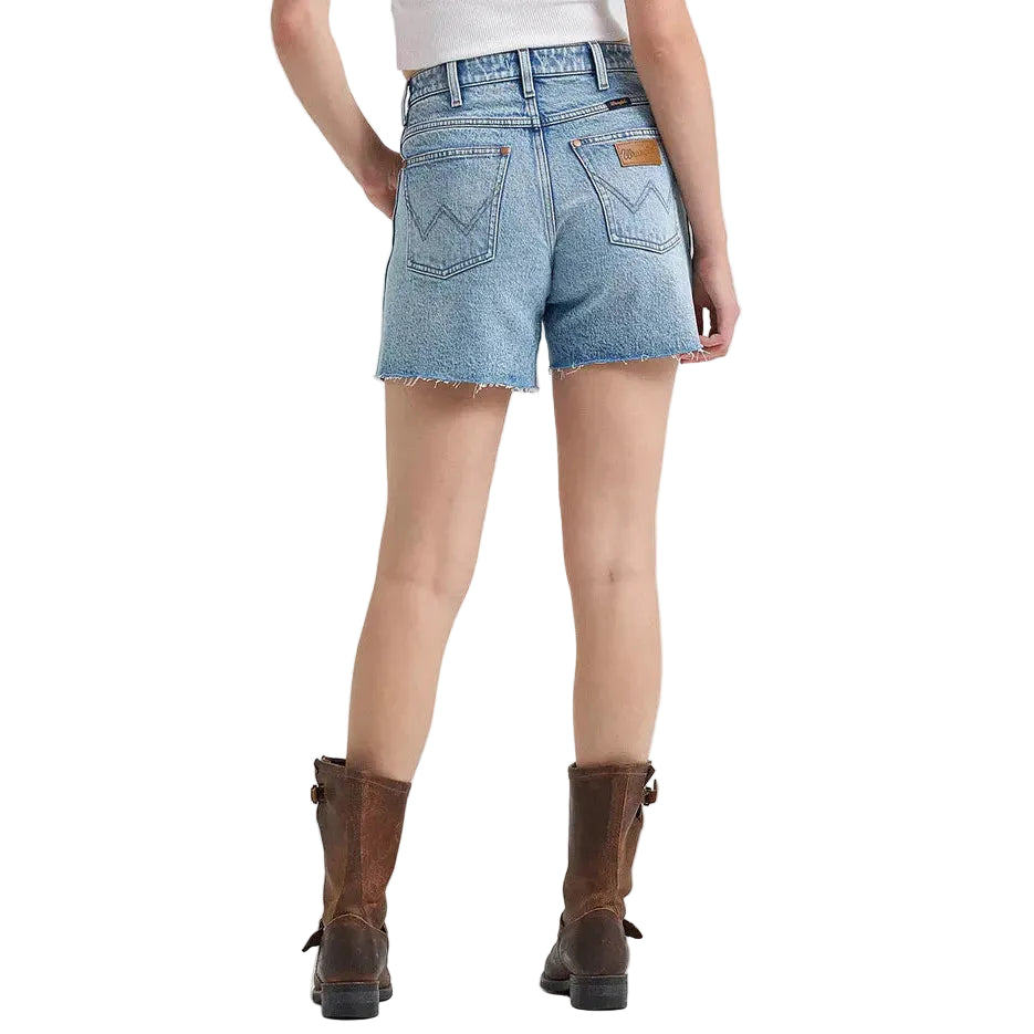 Wrangler Women's Mid Length Cowboy Short- Blissful Light Blue - Irvine Tack & Western Wear