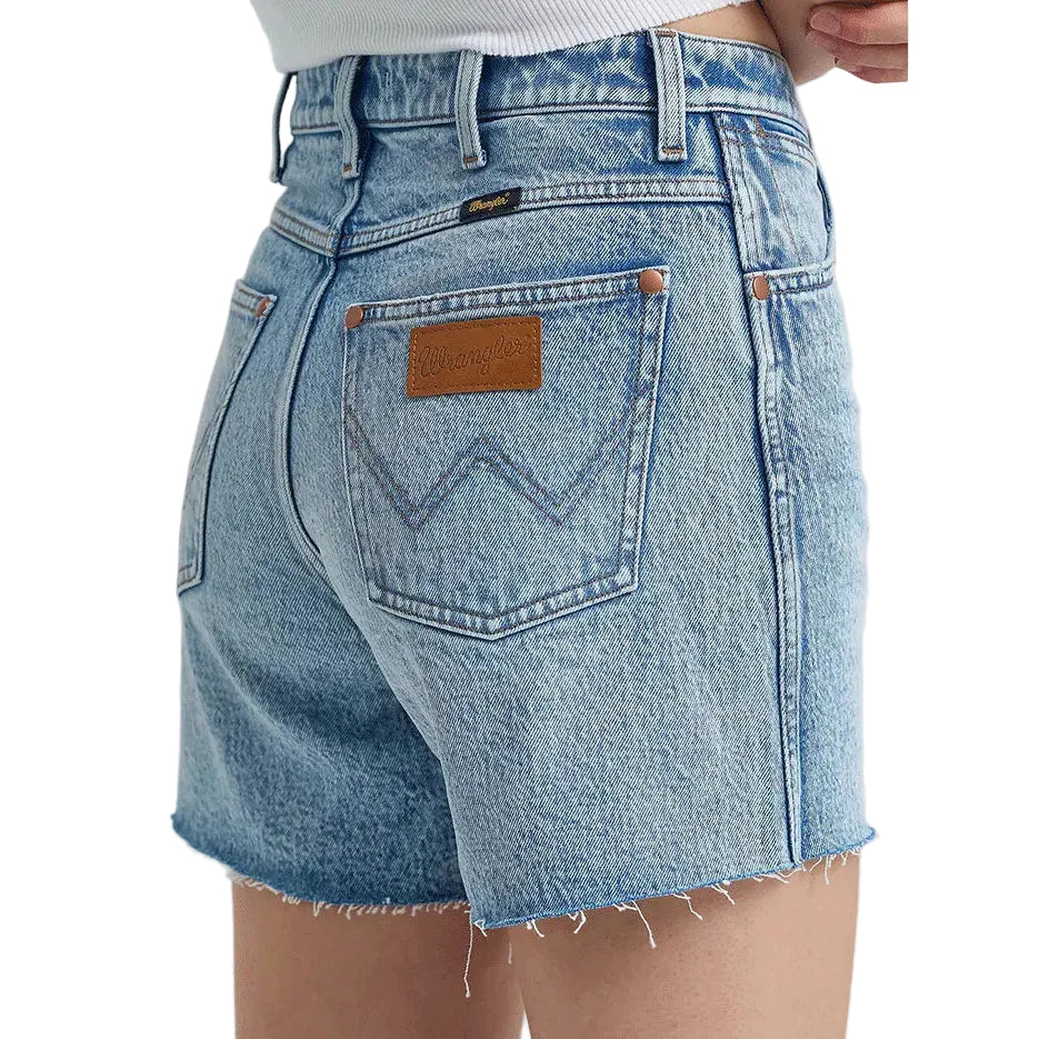 Wrangler Women's Mid Length Cowboy Short- Blissful Light Blue - Irvine Tack & Western Wear