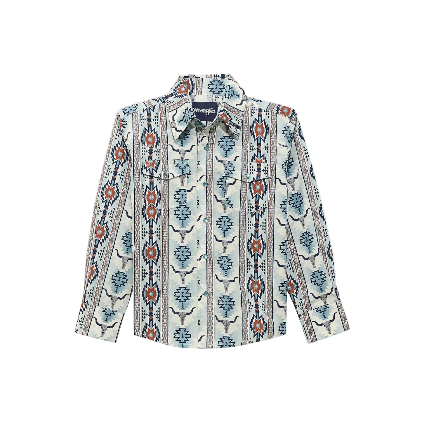 Wrangler Boy's Checotah Long Sleeve Western Snap Shirt - Multiple Colours - Irvine Tack & Western Wear