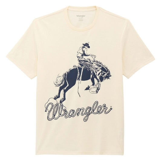 Wrangler Men's Graphic Short Sleeve Tee Shirt - Antique White