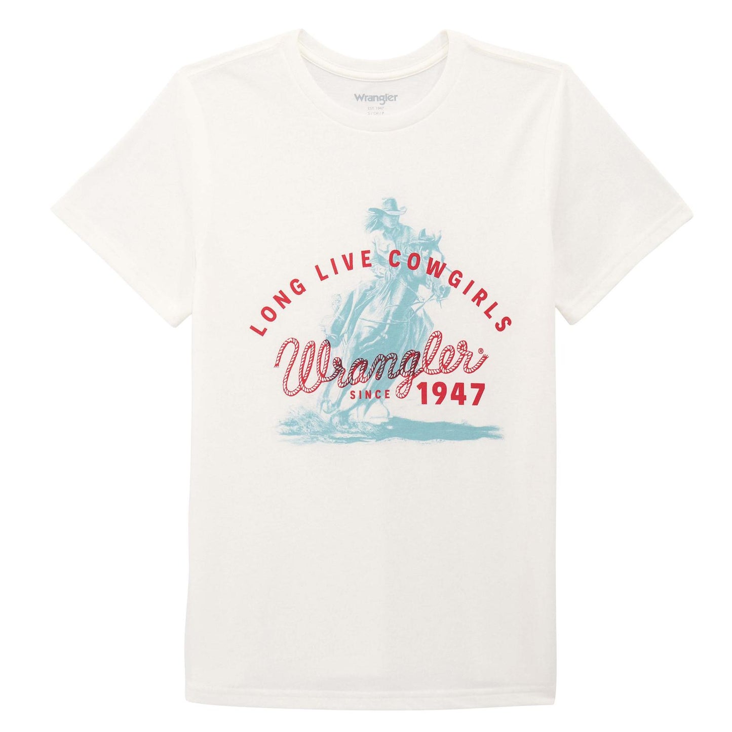 Wrangler Women's Graphic Short Sleeve Tee Shirt - Bright White Heather