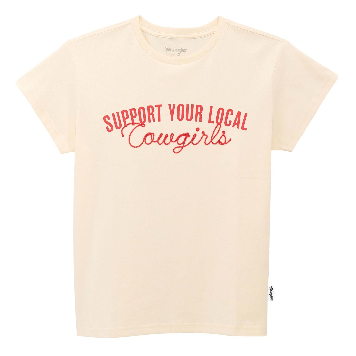 Wrangler Women's Retro Short Sleeve Tee Shirt - Antique White