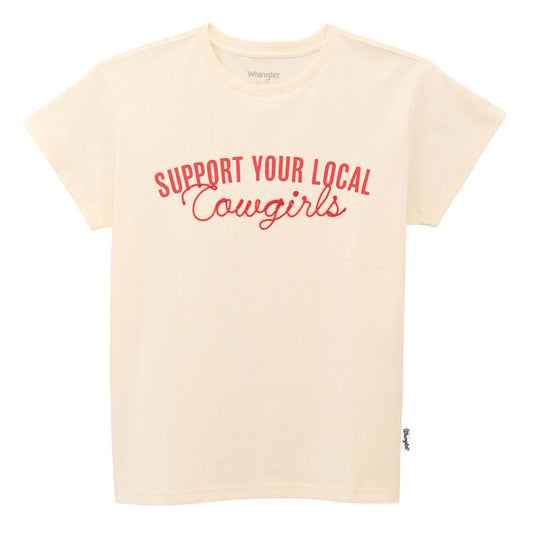Wrangler Women's Retro Short Sleeve Tee Shirt - Antique White