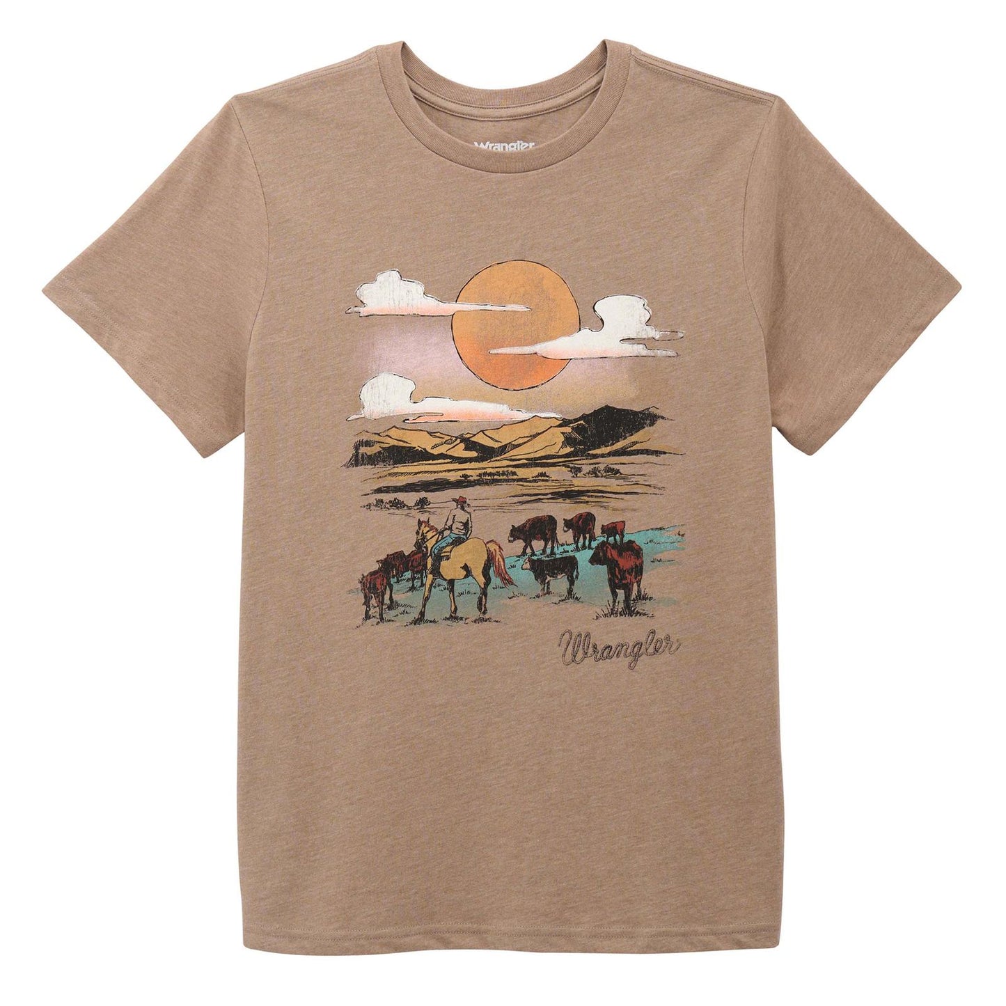 Wrangler Women's Short Sleeve Tee Shirt - Desert Taupe Heather