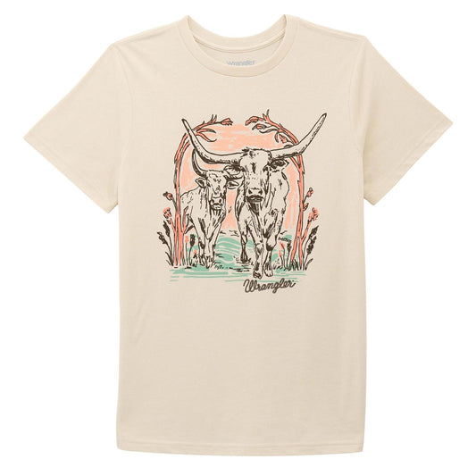 Wrangler Women's Short Sleeve Tee Shirt - Silver Birch Heather