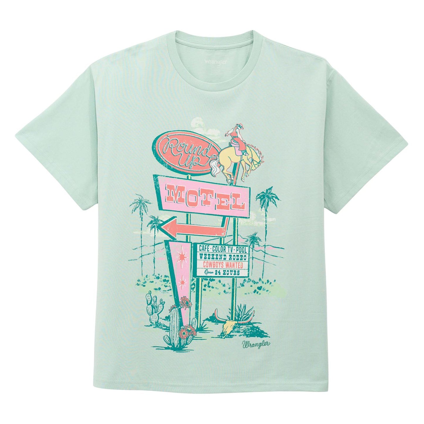 Wrangler Women's Retro Graphic Short Sleeve Tee Shirt - Lichen