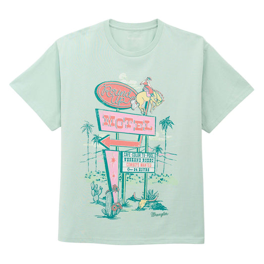 Wrangler Women's Retro Graphic Short Sleeve Tee Shirt - Lichen