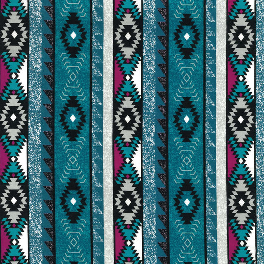 Wrangler Men's Checotah Short Sleeve Classic Fit Shirt- Turquoise/Multi