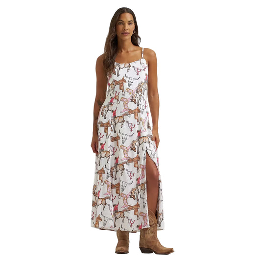 Wrangler® Women's Western Tank Maxi Dress - White