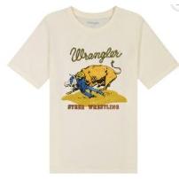 Wrangler Boy's Short Sleeve Graphic Tee Shirt - Antique White