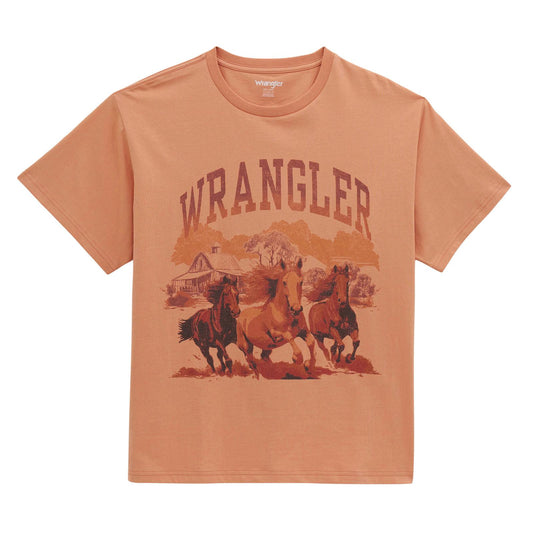 Wrangler Women's Retro® Graphic Short Sleeve Tee Shirt - Muted Clay