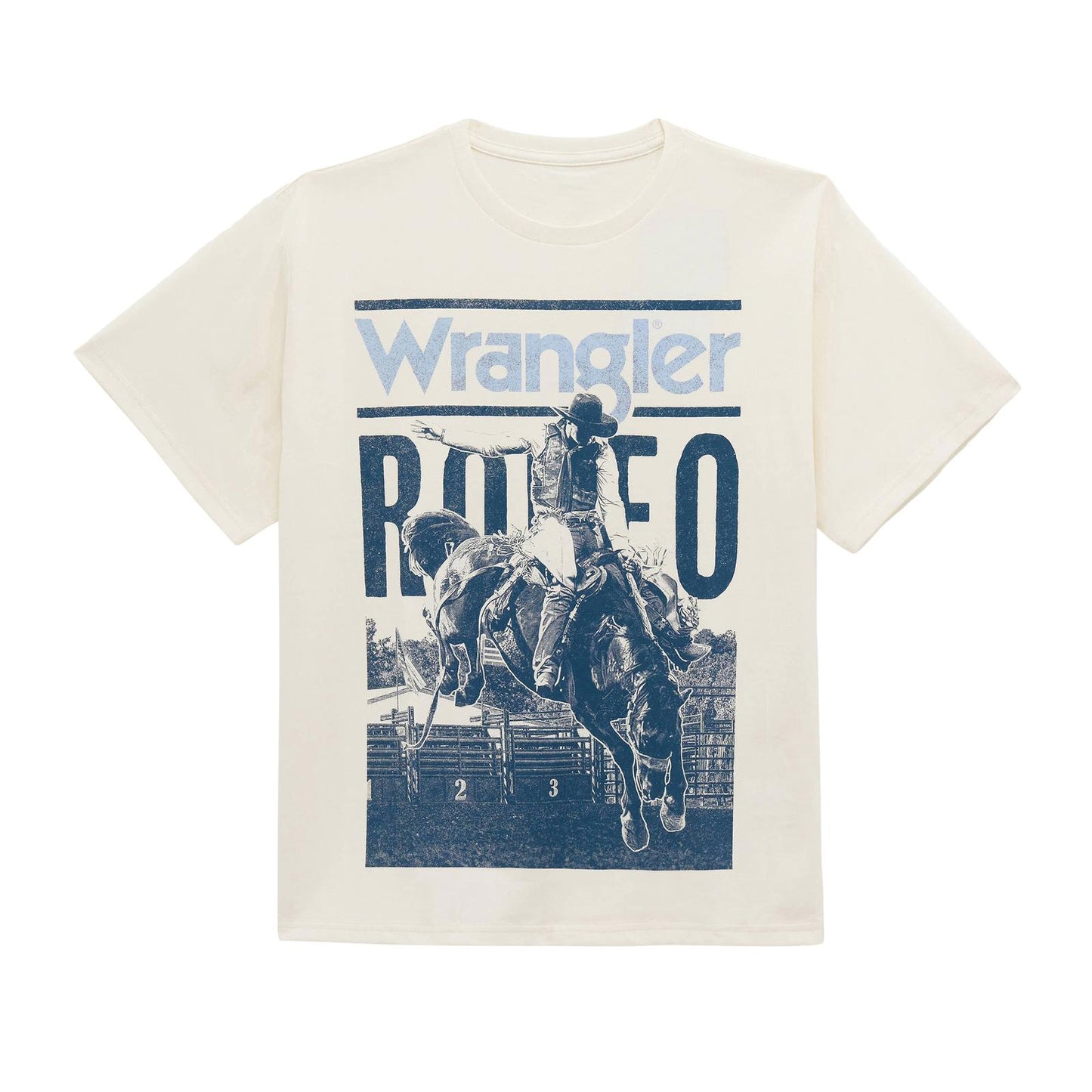 Wrangler Women's Retro® Graphic Rodeo Short Sleeve Rosey Tee Shirt - Egret