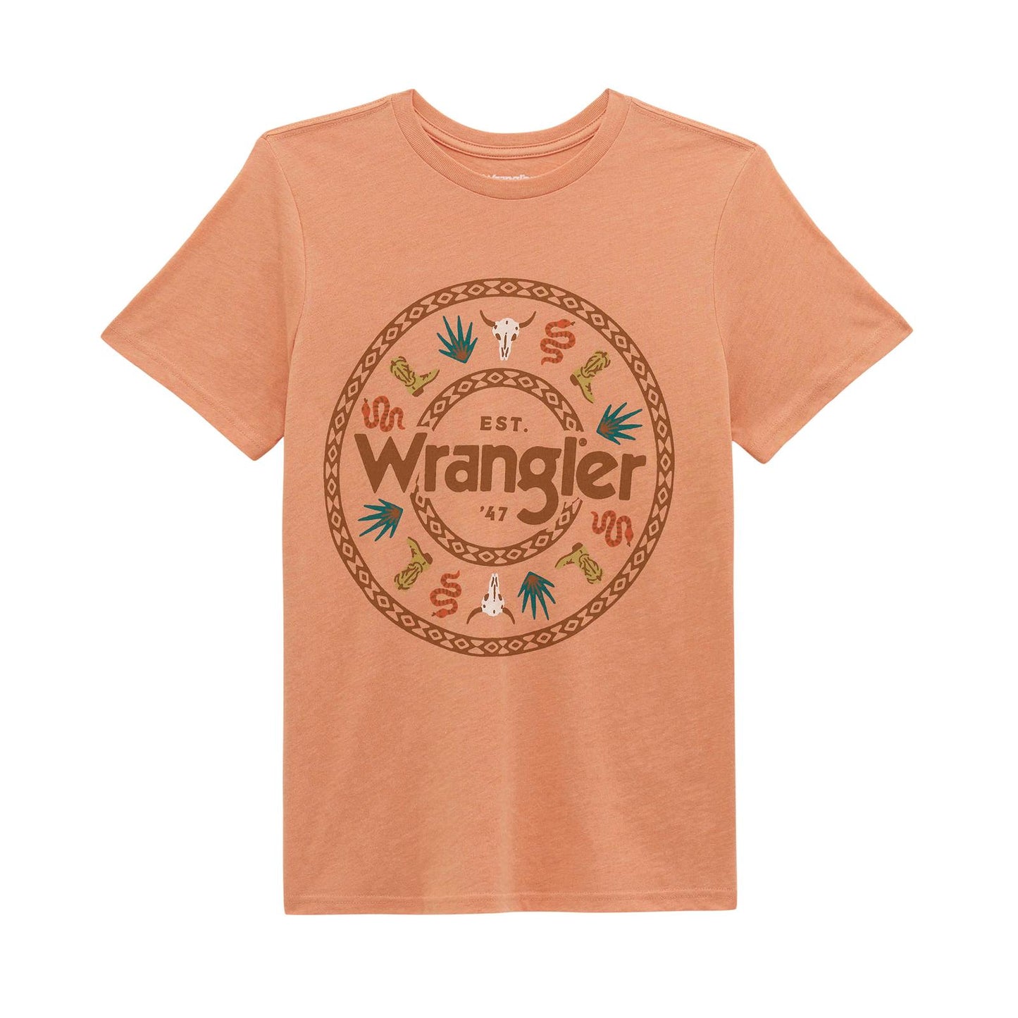 Wrangler Women's Retro® Graphic Short Sleeve Wild Tee Shirt - Muted Clay Heather