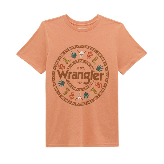 Wrangler Women's Retro® Graphic Short Sleeve Wild Tee Shirt - Muted Clay Heather