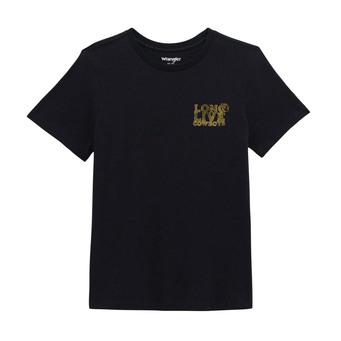 Wrangler Women's Retro® Graphic Short Sleeve Long Live Cowboys Tee Shirt - Black Beauty