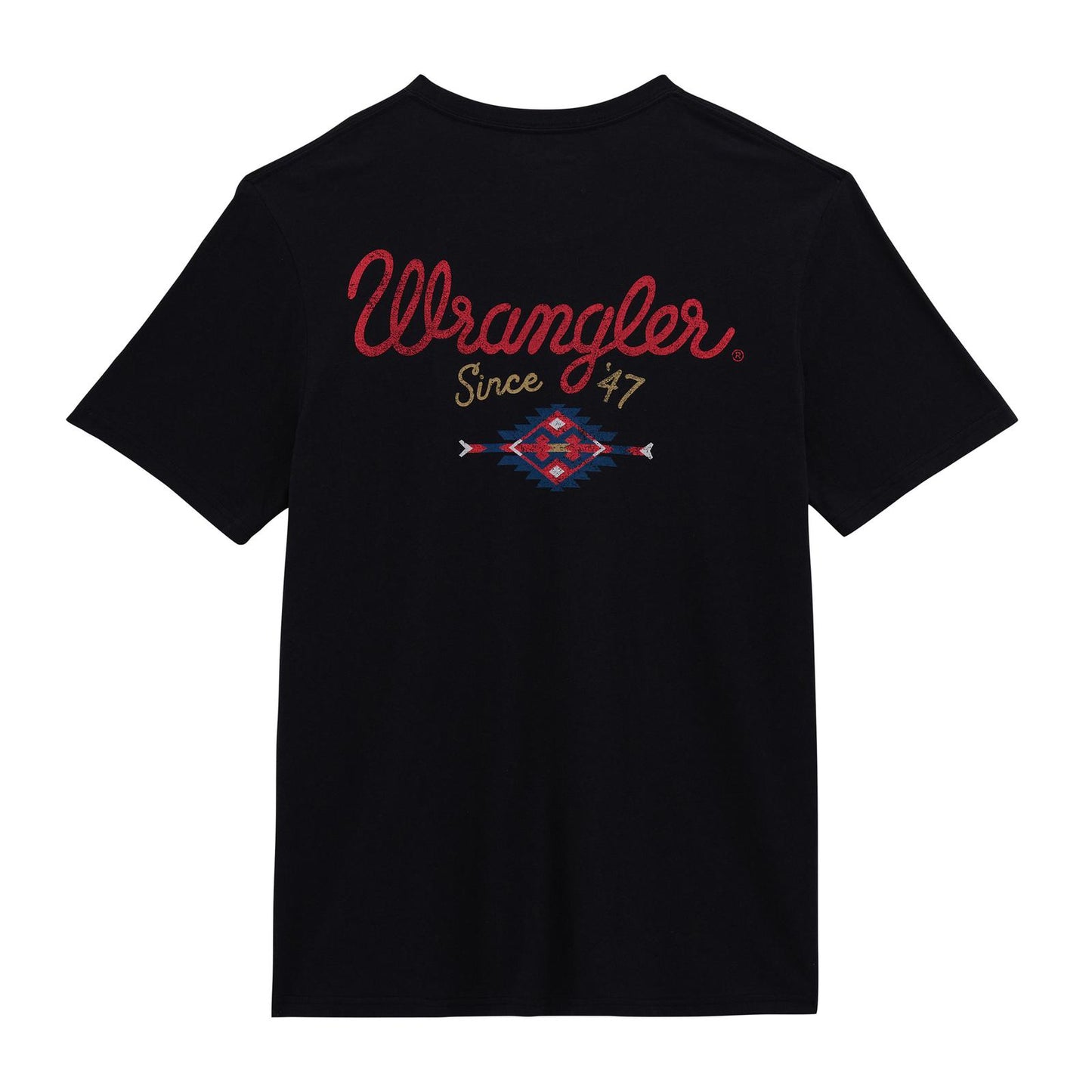 Wrangler Men's Graphic Short Sleeve Hollow Tee Shirt - Jet Black