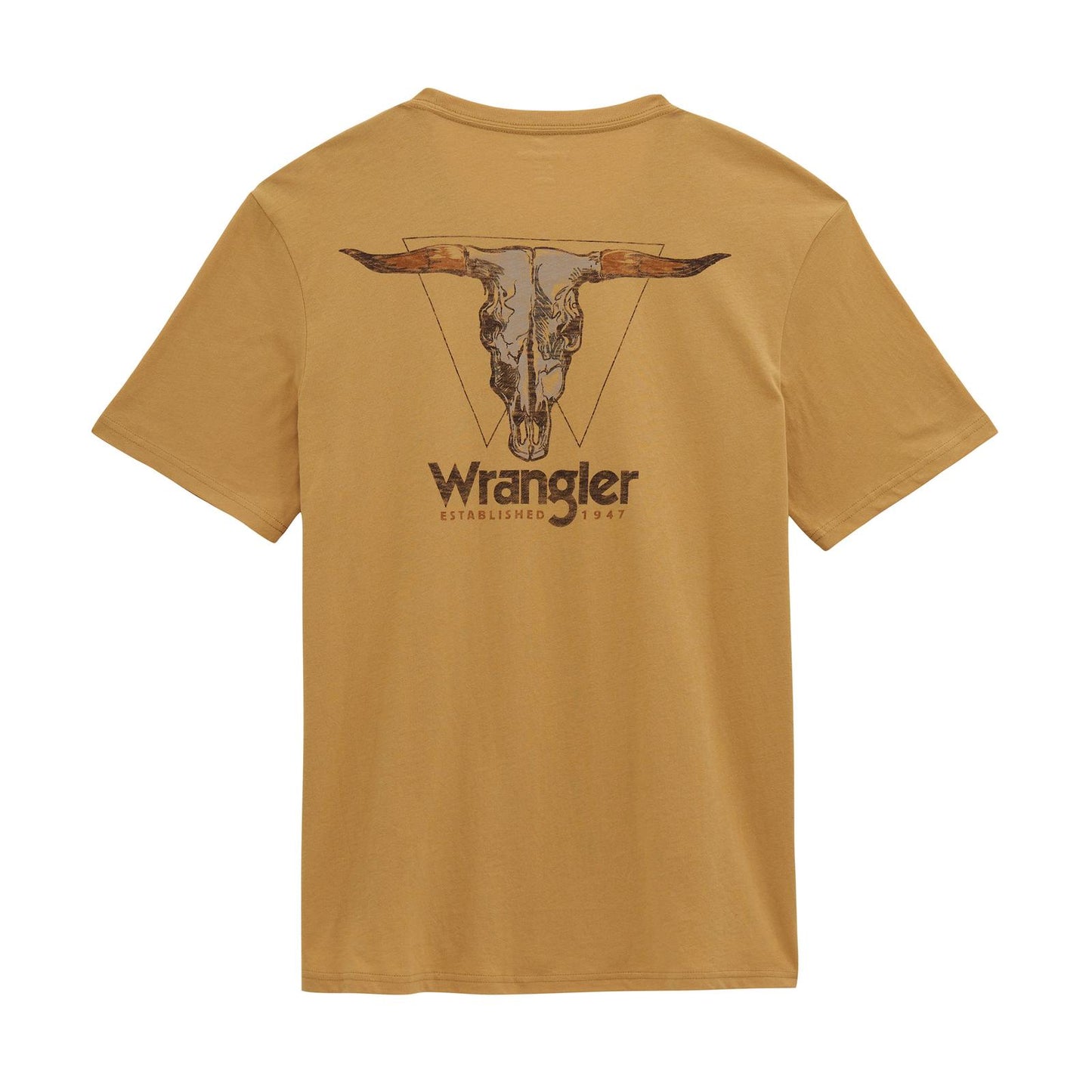 Wrangler Men's Graphic Short Sleeve Tippa Tee Shirt - Curry Heather