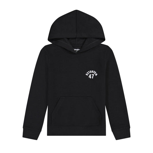 Wrangler Boy's Upside Down Wrangler Graphic Hoodie  - Phantom Heather