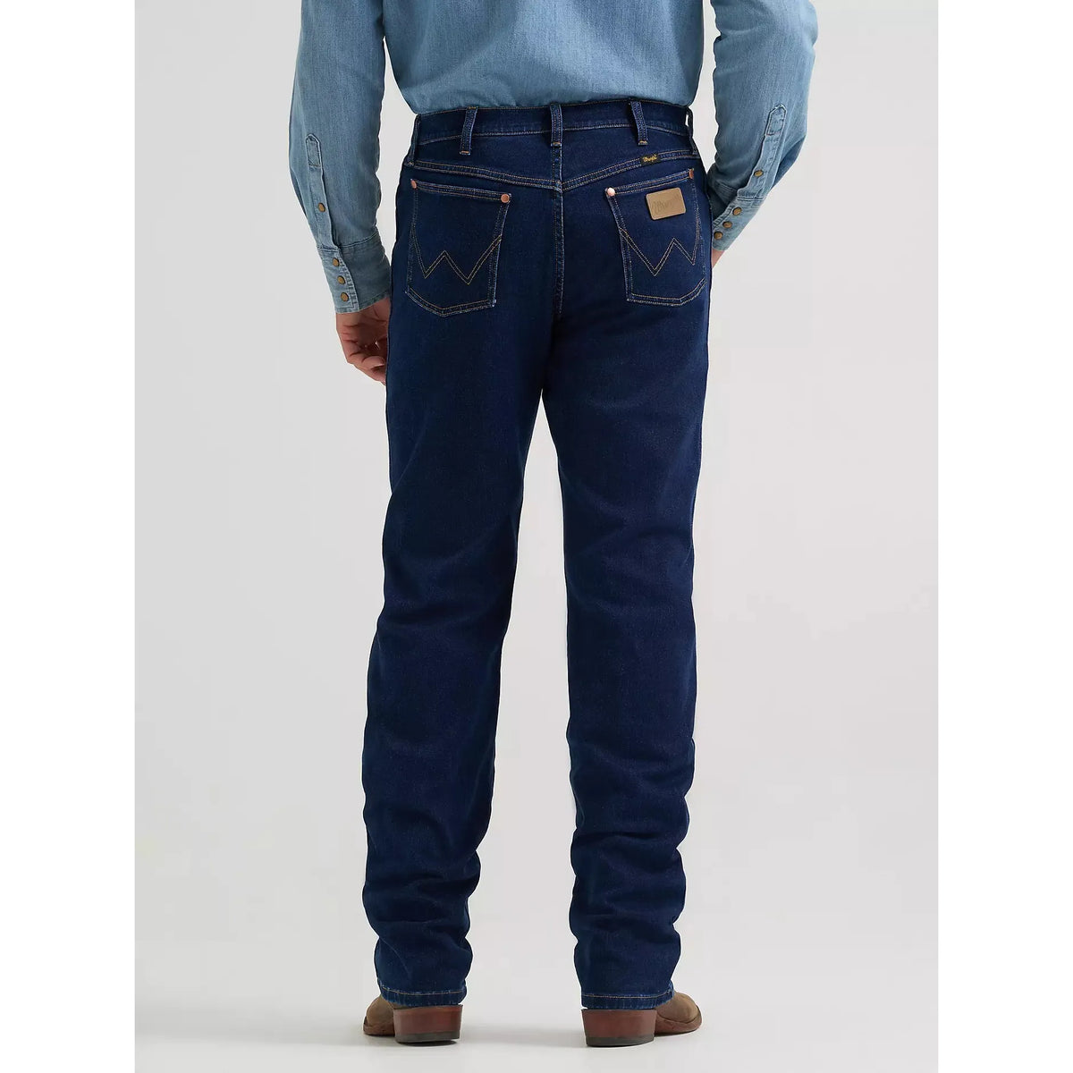 Wrangler Men's Toughlite Cowboy Cut Original Fit Jean- Dark Blue Rinse