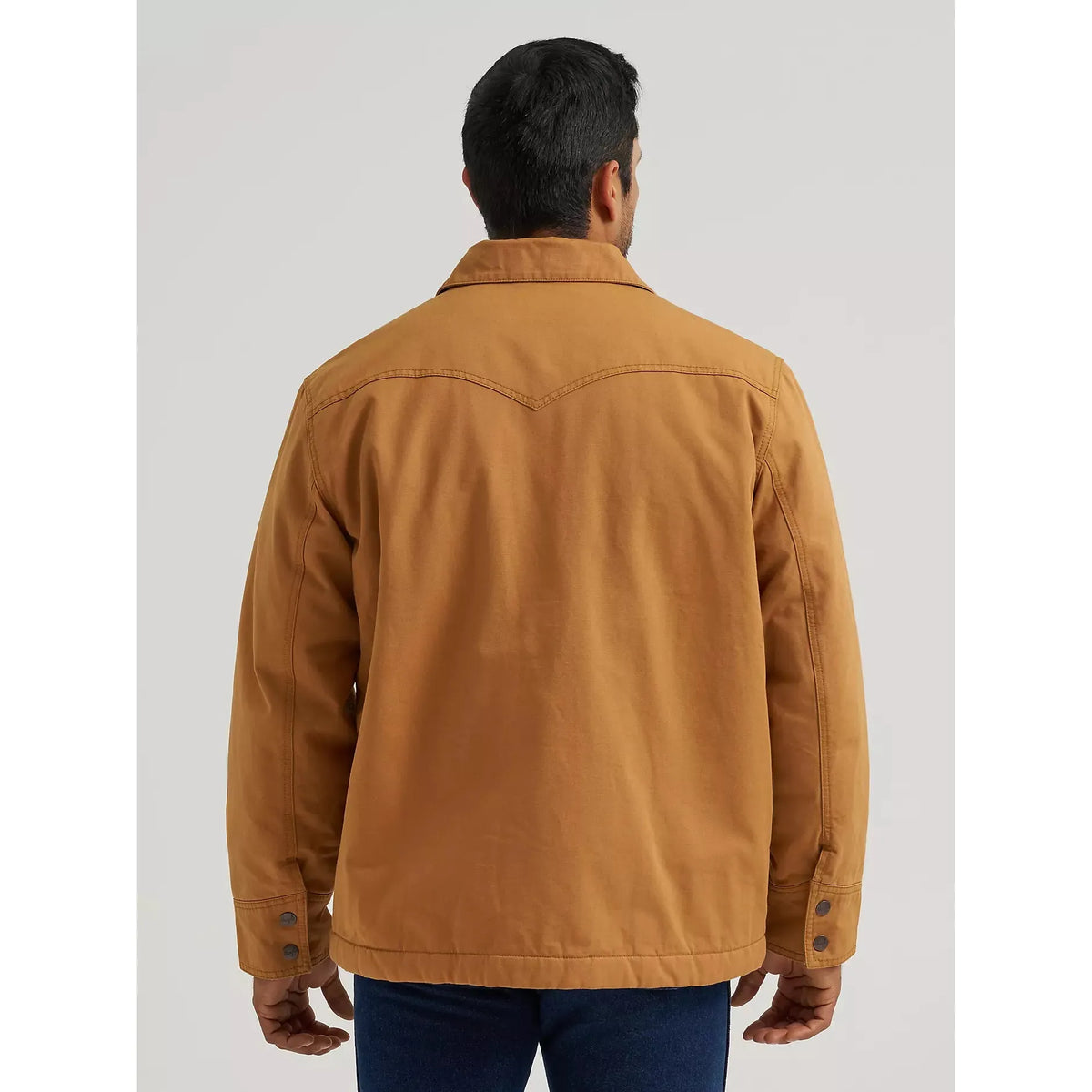 Wrangler Men's Flannel Lined Barn Coat- Brown Sugar