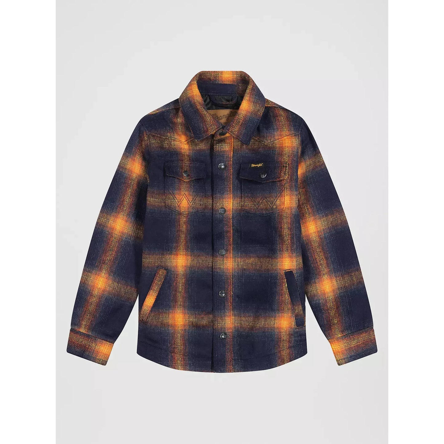 Wrangler Boy's Quilt Lined Flannel Shirt Jacket- Night Sky