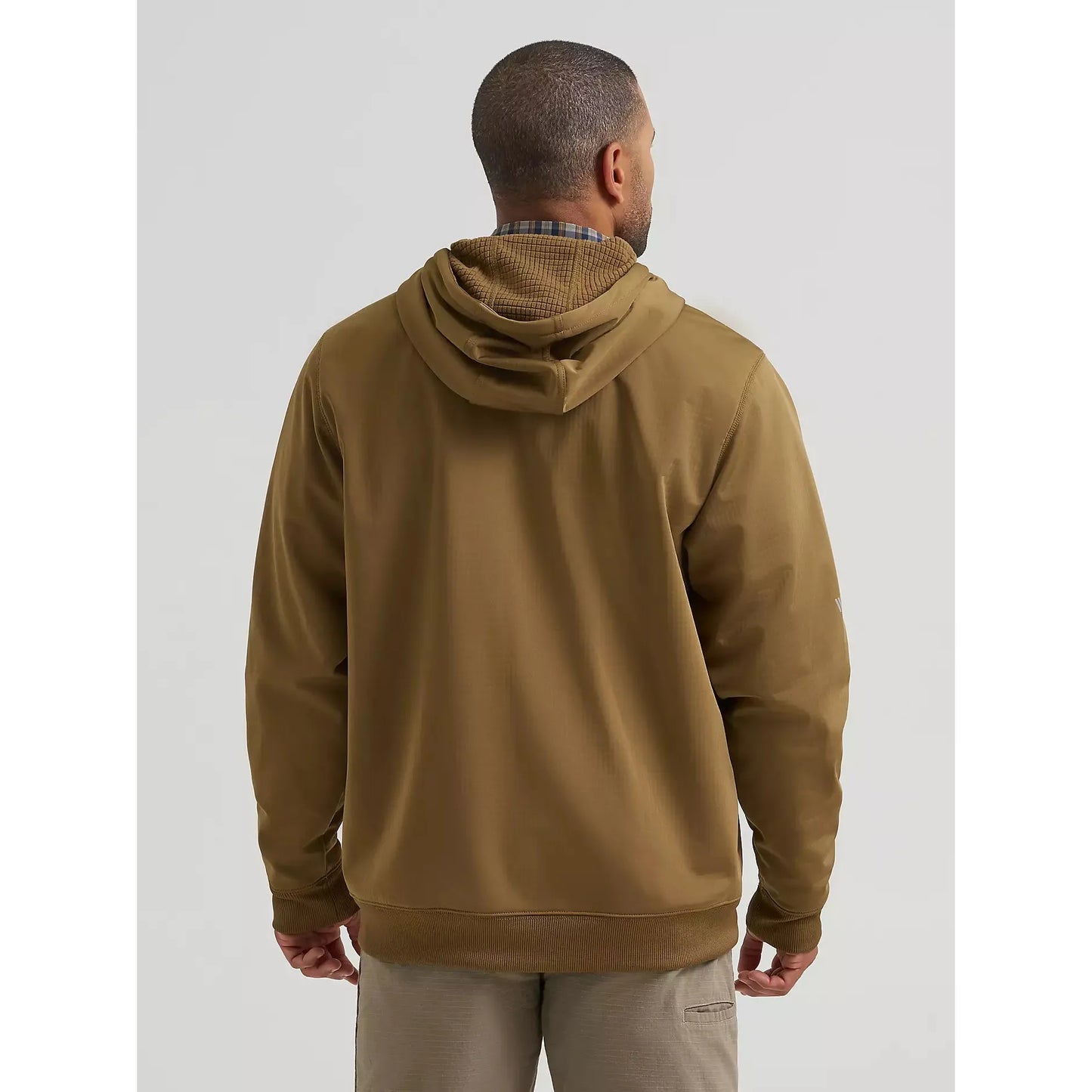 Wrangler Men's Riggs Workwear Technical Hooded Zip Sweatshirt- Kangaroo