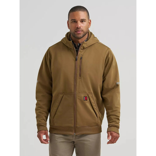 Wrangler Men's Riggs Workwear Technical Hooded Zip Sweatshirt- Kangaroo