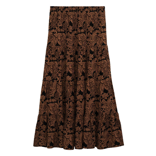Wrangler® Women's Floral Punchy Maxi Skirt- Black