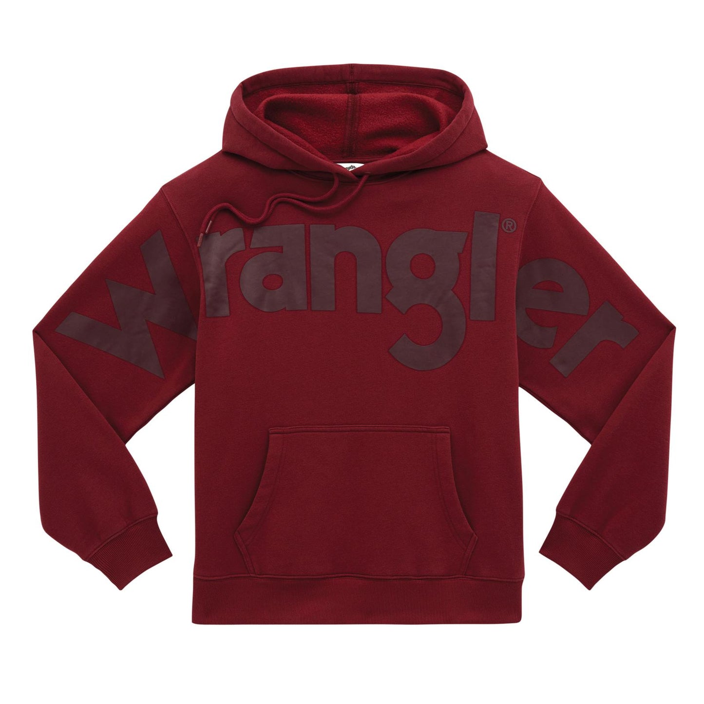 Wrangler Women's Long Sleeve Logo Hoodie- Burgundy