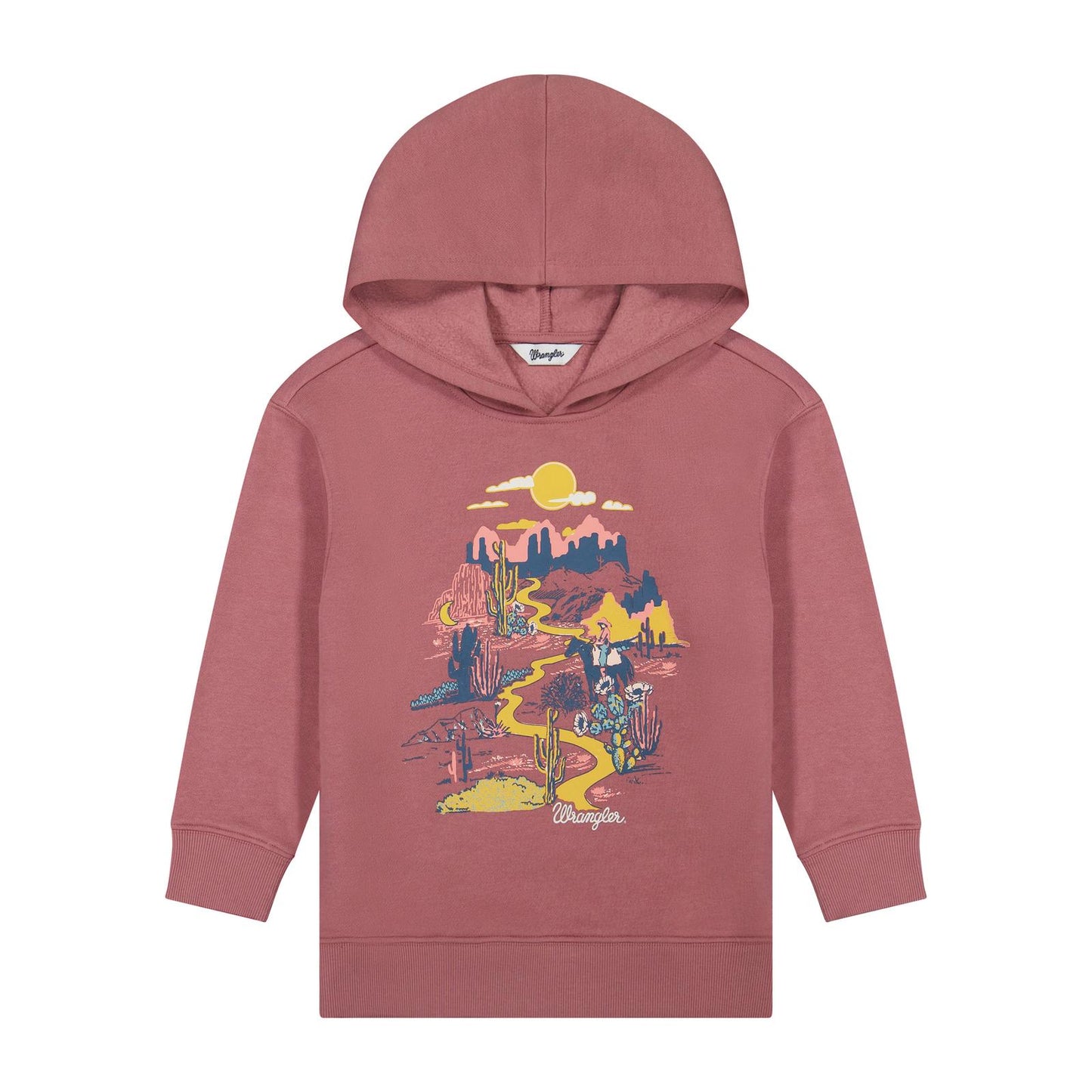 Wrangler Girl's Long Sleeve Hoodie - Red