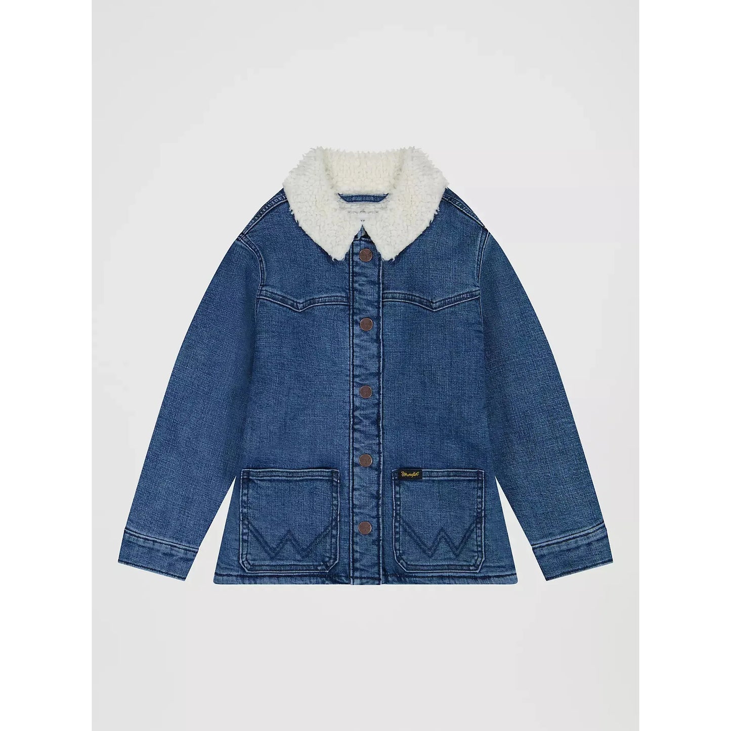 Wranger Girl's Sherpa Lined Barn Jacket - Denim