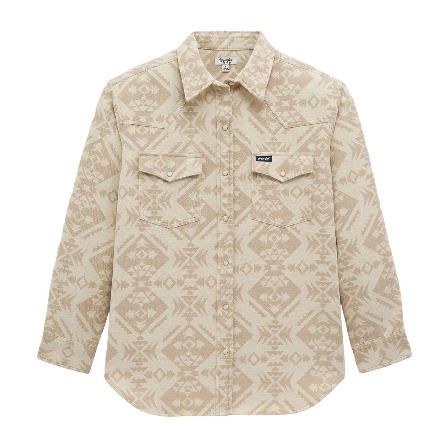 Wrangler Women's Retro Americana Boyfriend Shirt- Cream
