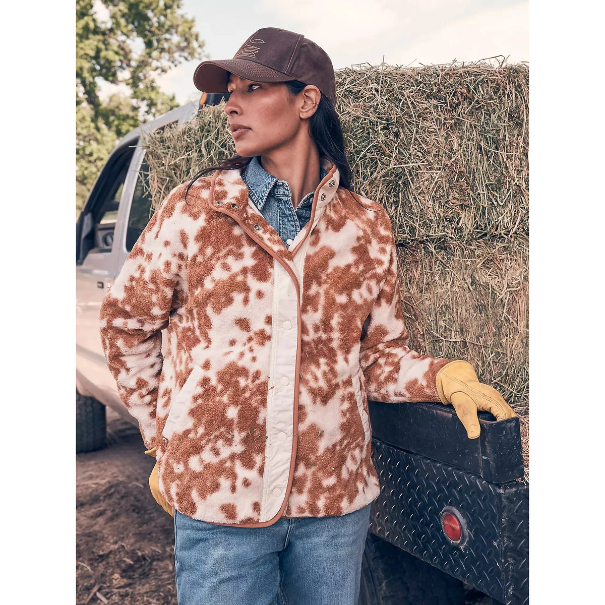 Wrangler Women's Hay Away Big Sky Sherpa Snap Jacket-Multiple Colours