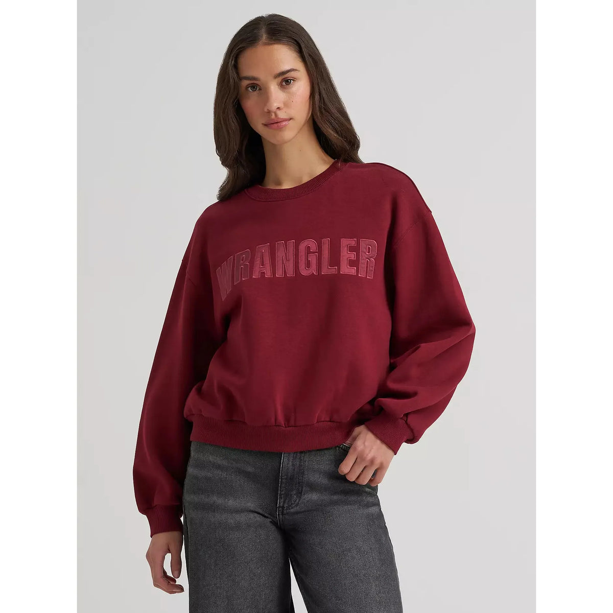 Wranger Women's Canyon Crew Logo LS Pullover - Multiple Colours