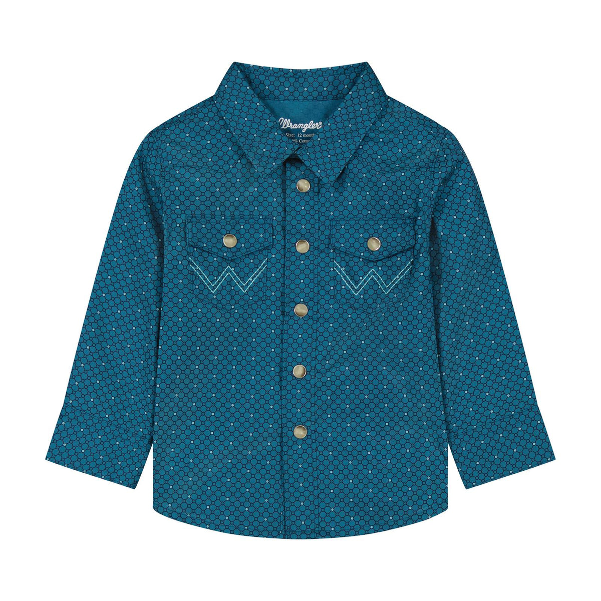 Wrangler Baby Boy Long Sleeve Shirt - Teal