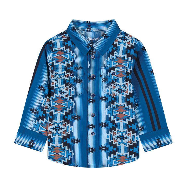 Wrangler Baby Boy Long Sleeve Shirt - Blue