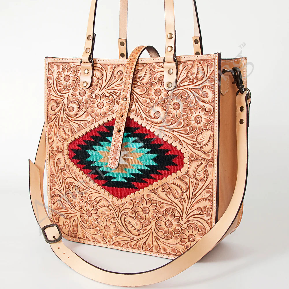 American Darling Hand Tooled Tote Bag