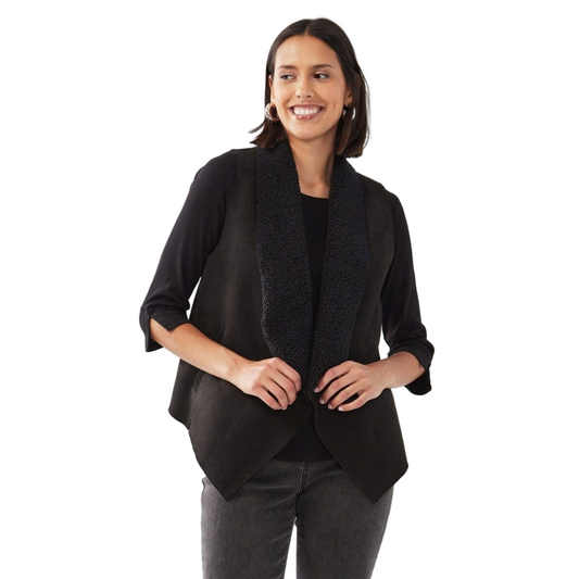 French Dressing Women's Faux Suede Vest