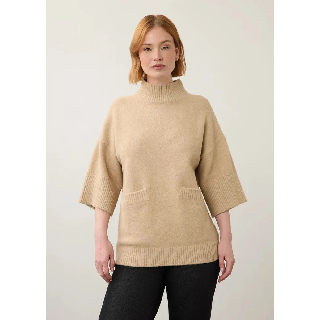 FDJ Mock Neck 3/4 Sleeve Sweater - Multiple Colours