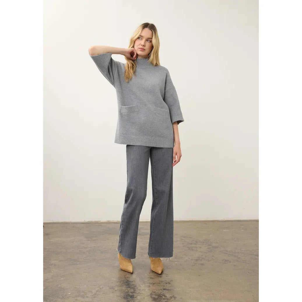 FDJ Mock Neck 3/4 Sleeve Sweater - Multiple Colours