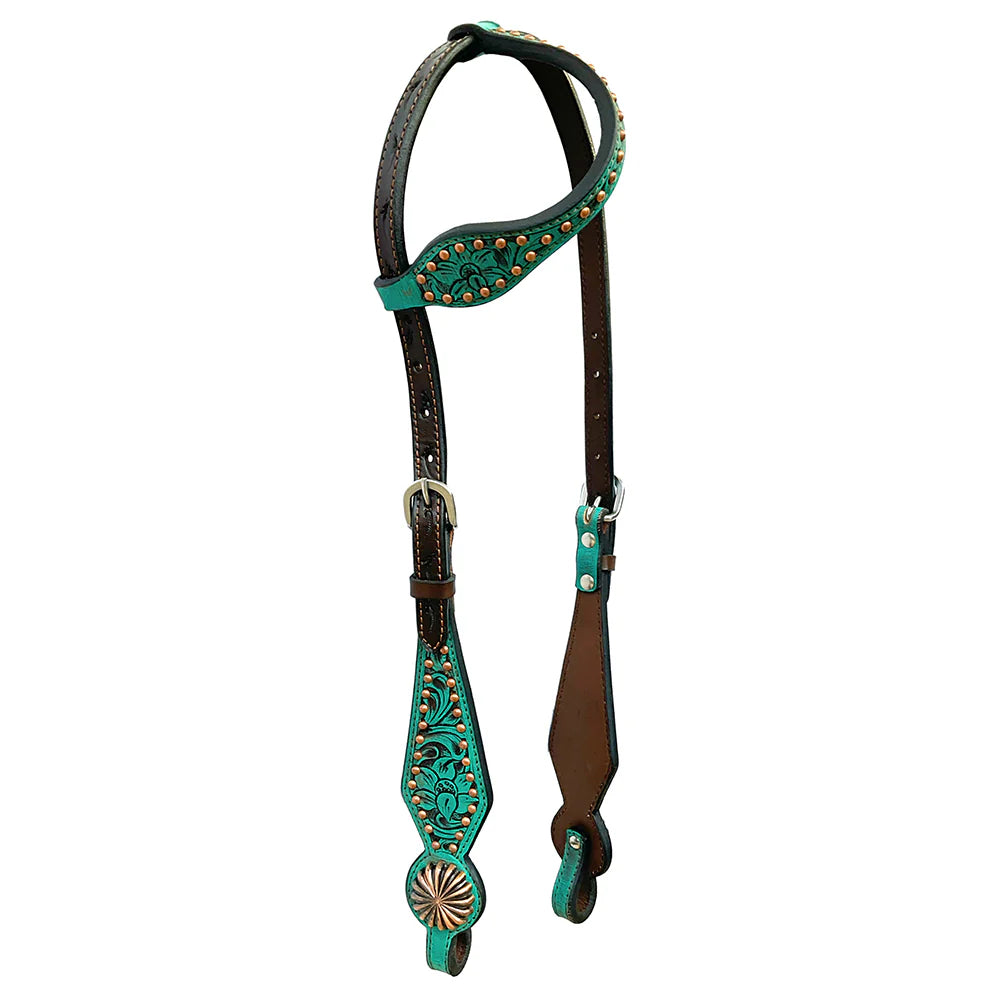 Bar H BER102-Western Leather One Ear Headstall