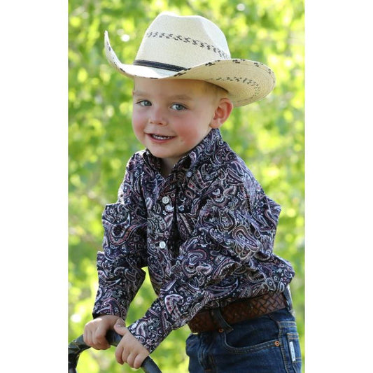 Cinch Boy's Long Sleeve Shirt- Multi