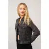 Blue B - Women's Boot Stitch Denim Trucker Jacket - Black