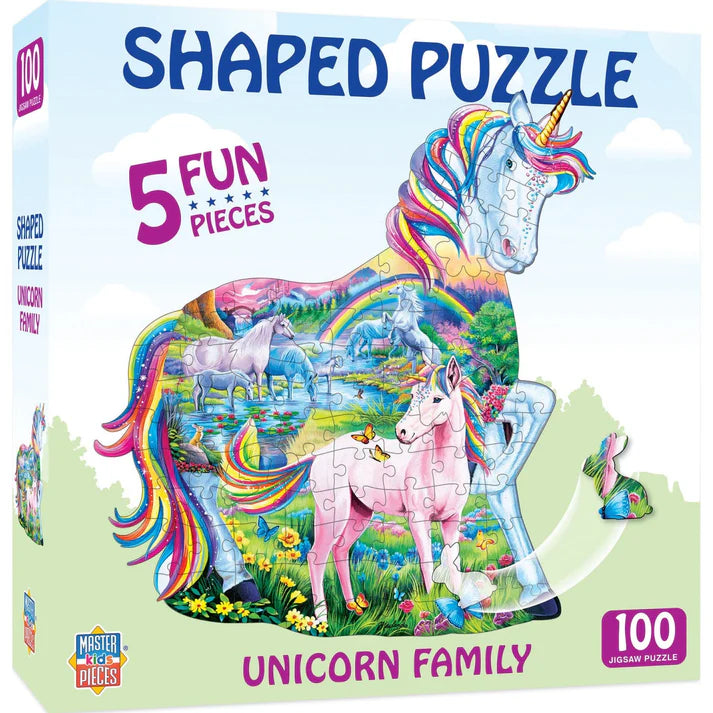 Masterpiece Unicorn Family 100 Piece Shaped Pizzle