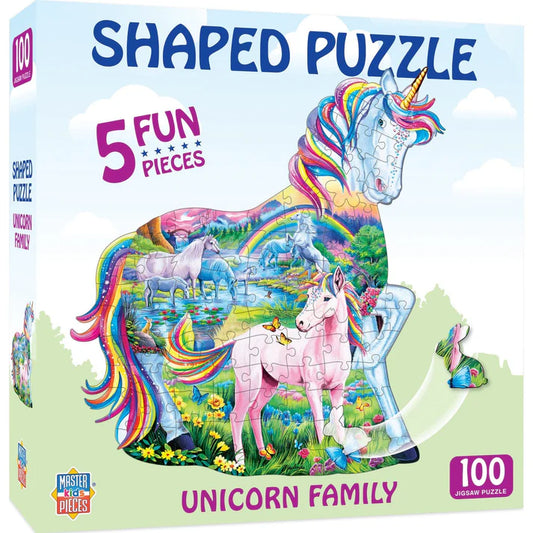 Masterpiece Unicorn Family 100 Piece Shaped Pizzle