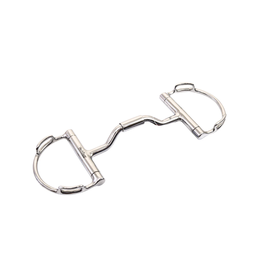 Bar H Equine Stainless Steel Med D Ring Racking Snaffle Bit