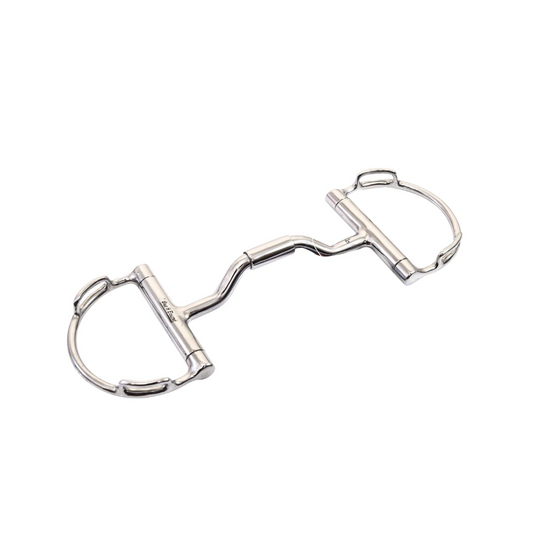 Bar H Equine Stainless Steel Med D Ring Racking Snaffle Bit