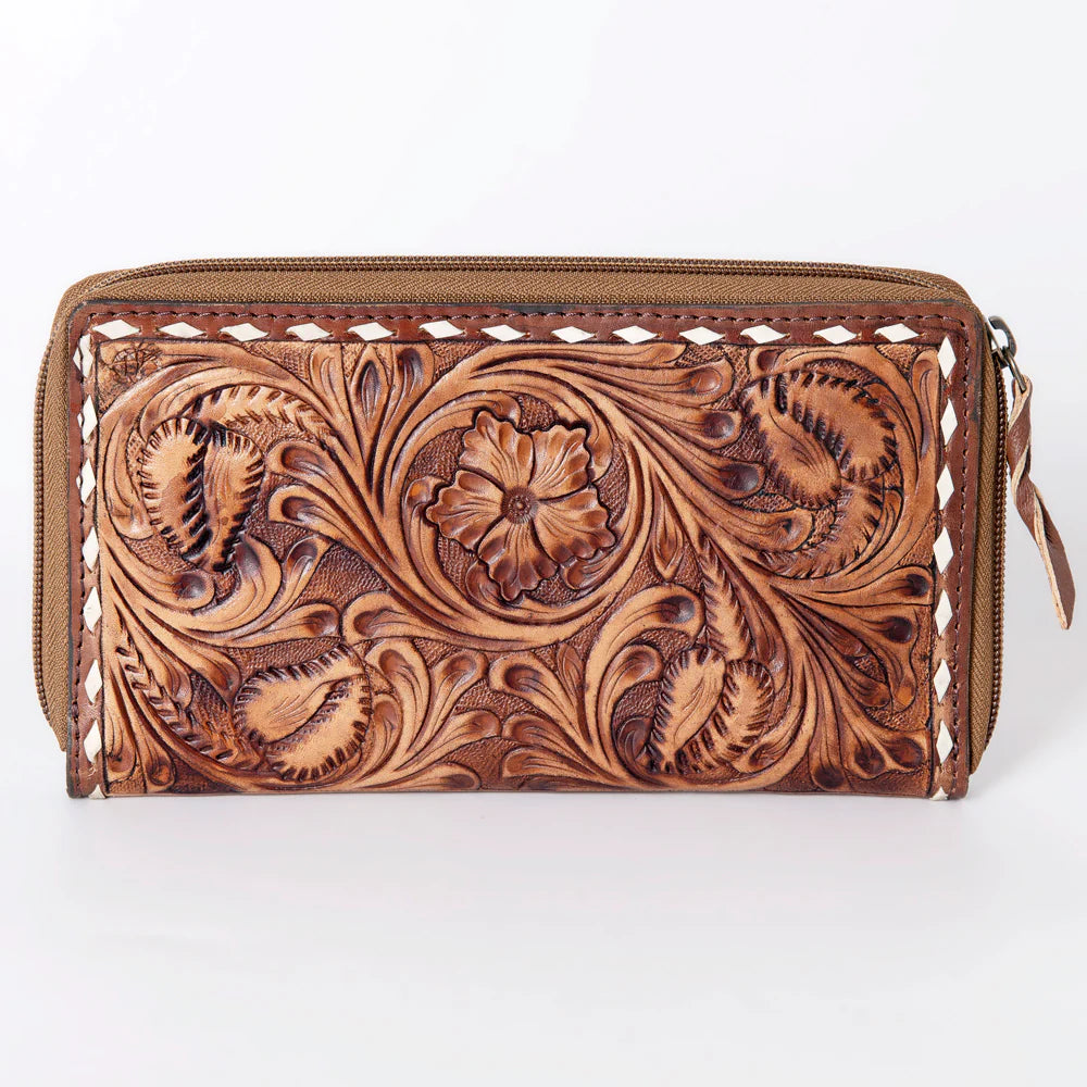American Darling Wallet - Tan and Brown Cream Edge